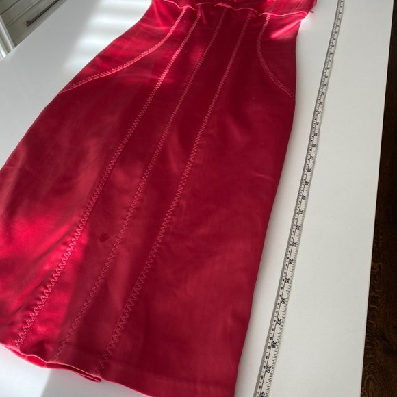 Karen Millen Red Corset Midi Dress (With Bow at Back!) - Picture 6 of 8